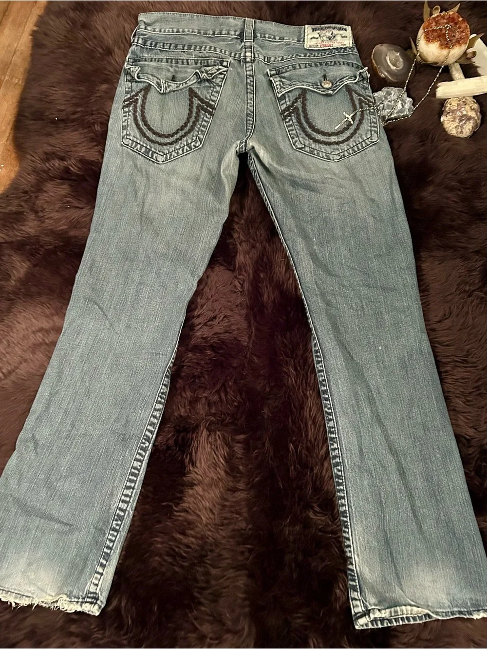 VINTAGE TRUE RELIGION SUPER T STRAIGHT LEG JEANS